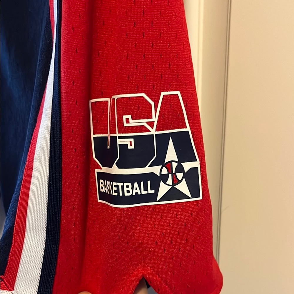 Mitchell and Ness Dream Team Red and Blue USA Basketball Shorts - Picture 2 of 3